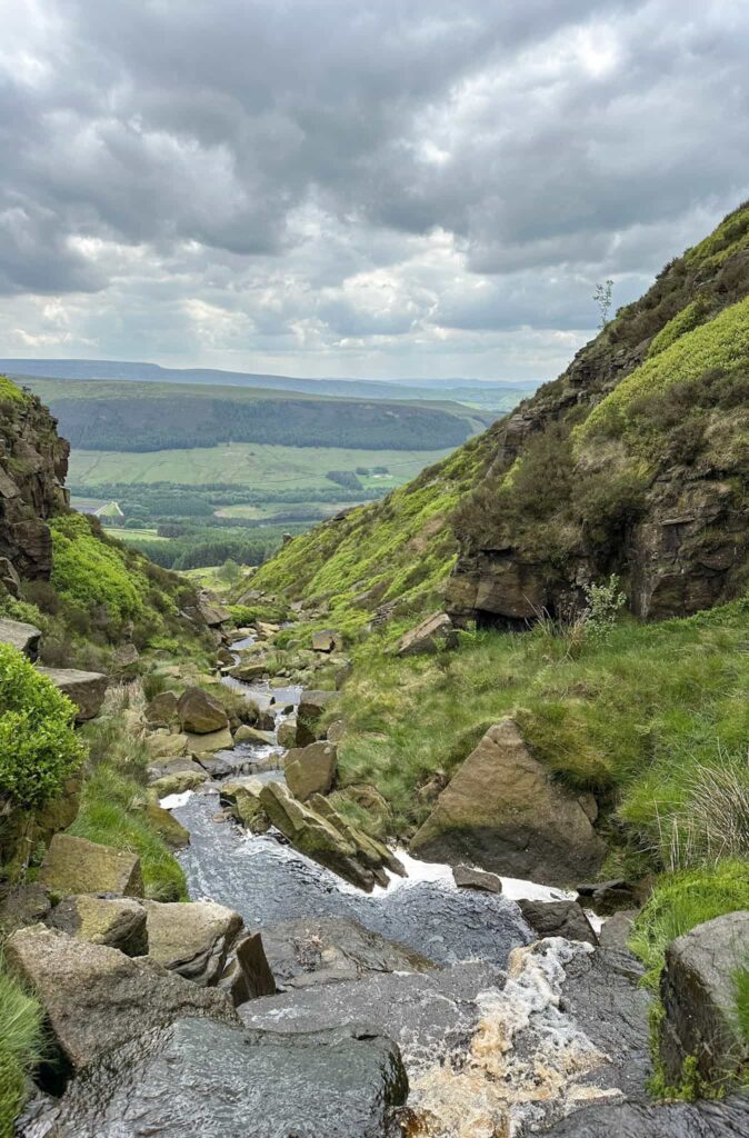 A view of Lad's Leap, the top of a waterfall