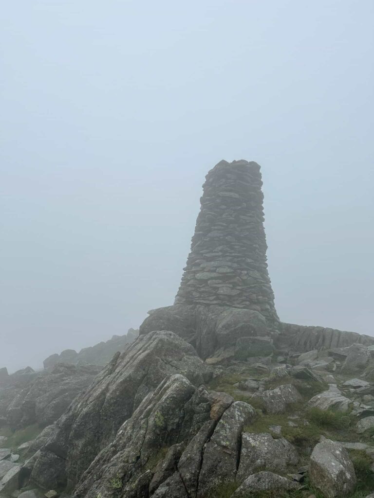 Thornthwaite Beacon, a large stone cairn