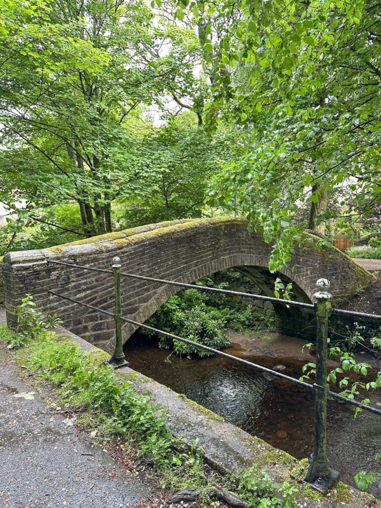 An ancient packhorse bridge in Marsden called Mellors Bridge