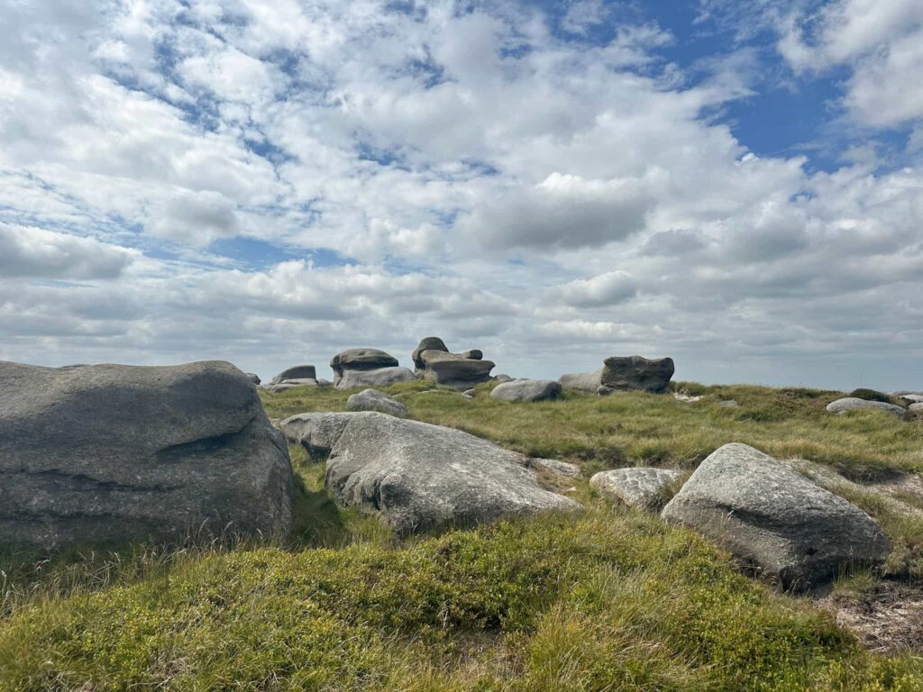 The rock formations at Bleaklow Stones