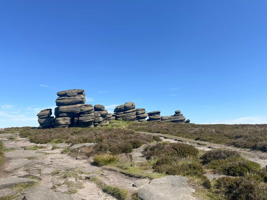 The Wheel Stones, a rock formation on Derwent Edge