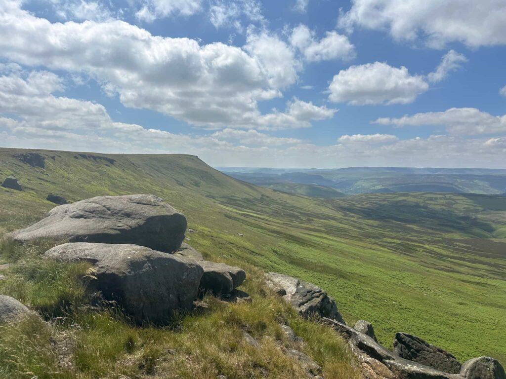 A view over open moorland