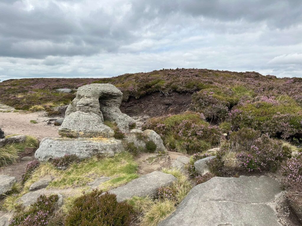 Quirky rock formations on Kinder Scout