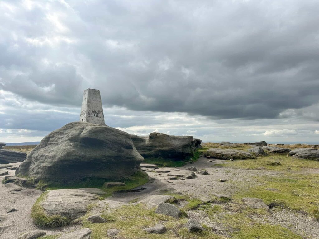 Kinder Low trig point on Kinder Scout