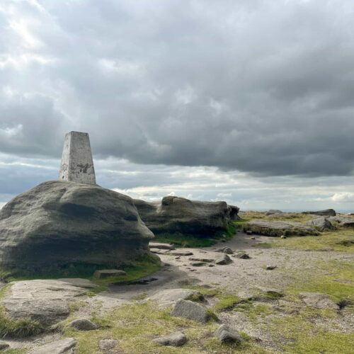 Kinder Low trig point on Kinder Scout