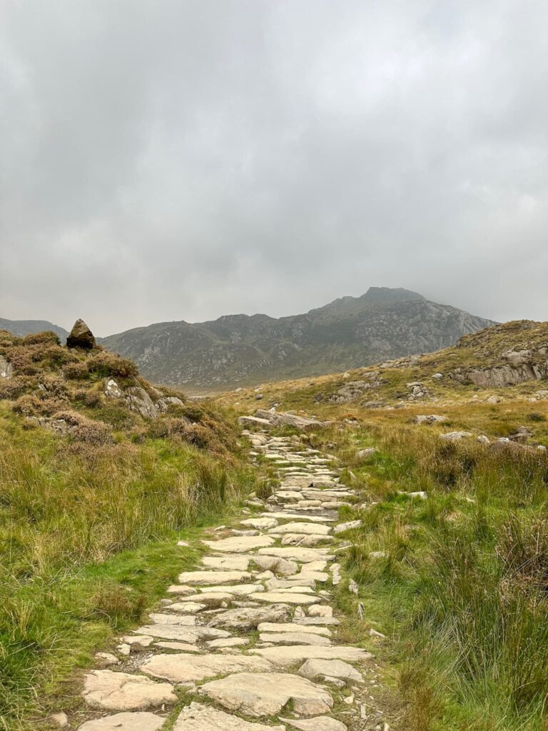 A view of Tryfan in the mist