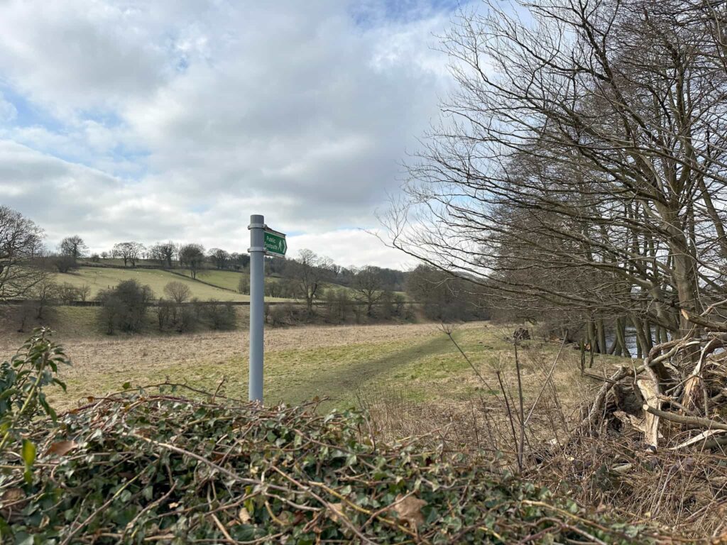 A public footpath sign