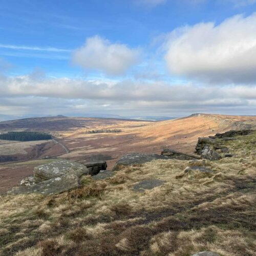 A moorland view from Stanage Edge