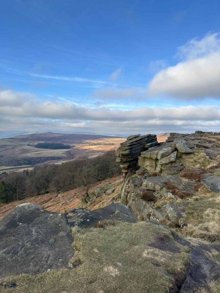 A moorland view from Stanage Edge