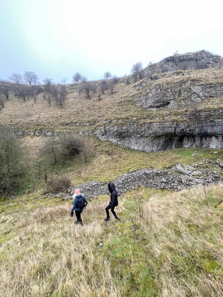 A woman and her daughter on a walk