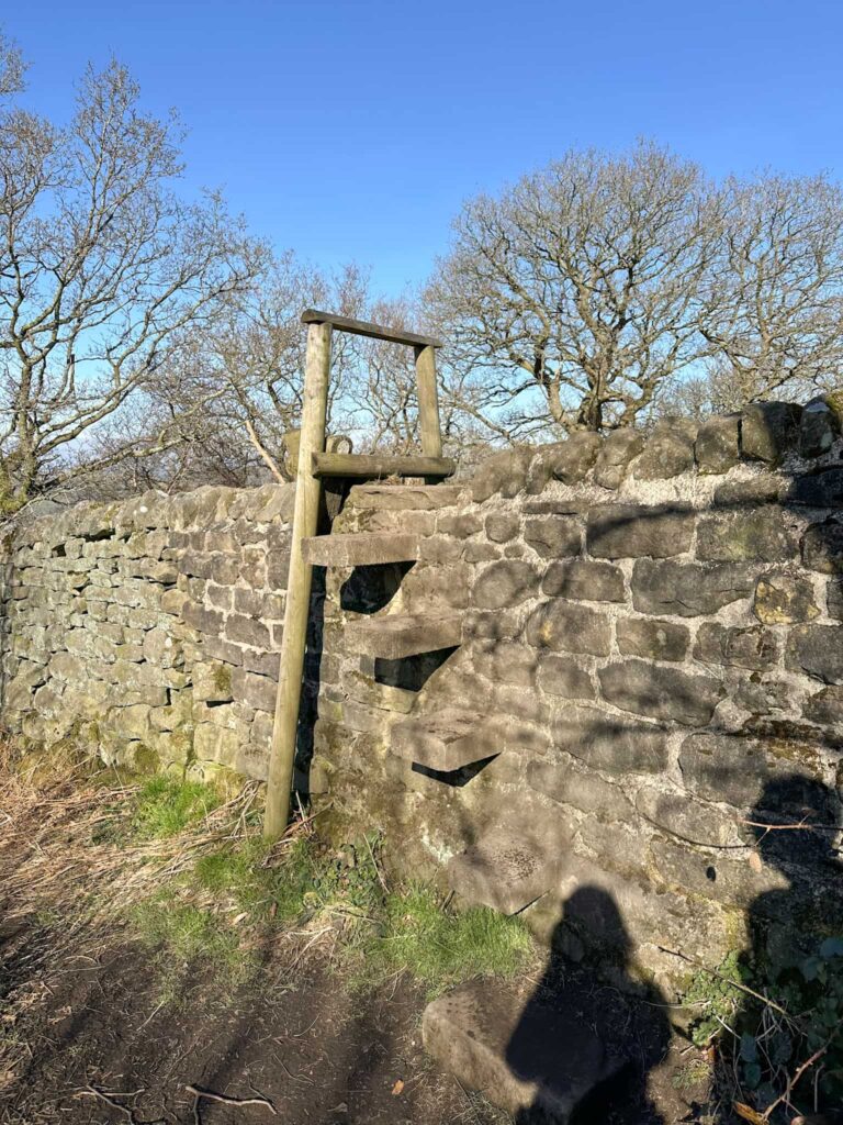 A high stile over a wall