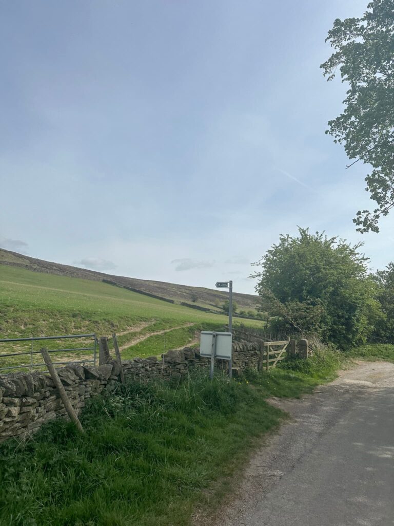 A footpath sign 