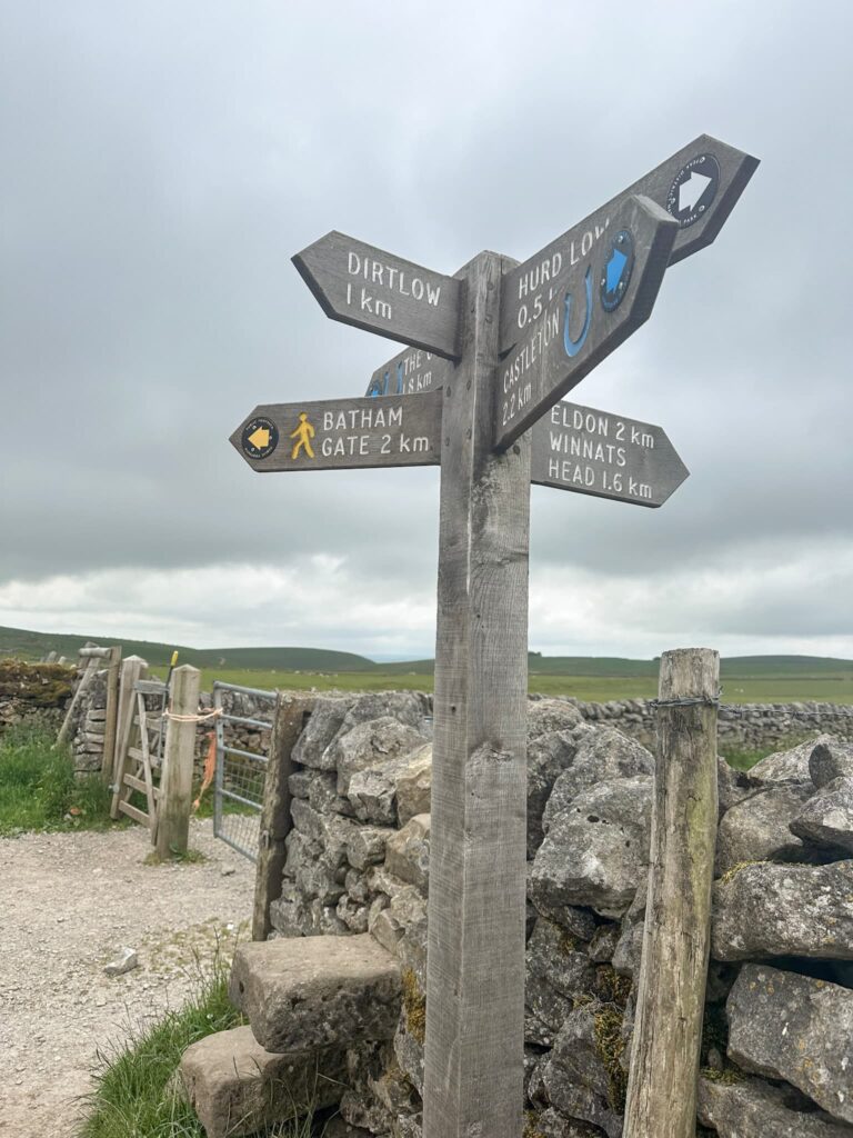 A wooden signpost
