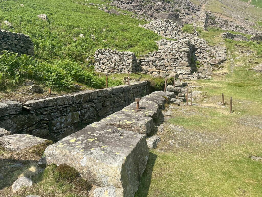 An old mine waterwheel pit