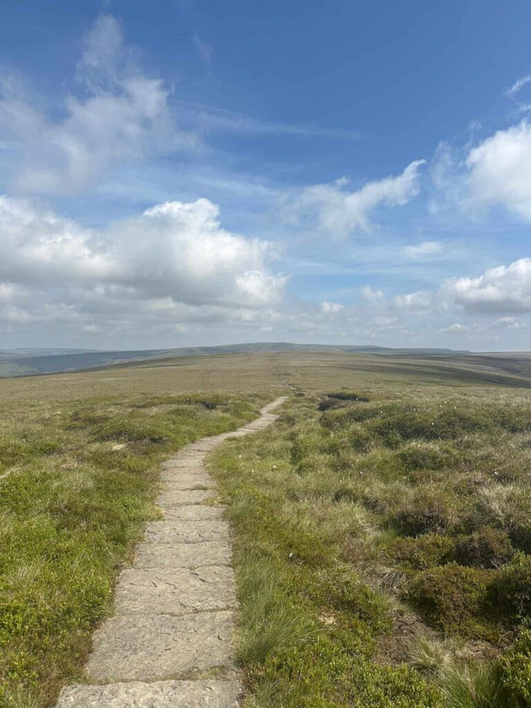 A stone flagged path over the moors