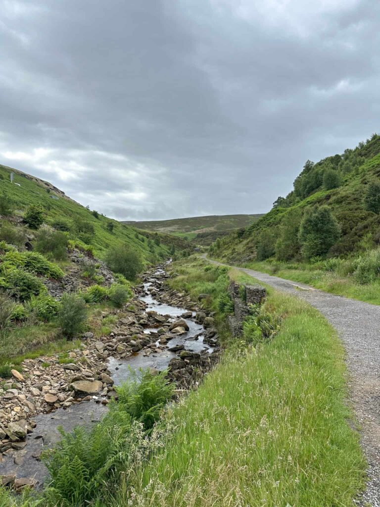 A track alongside the River Etherow