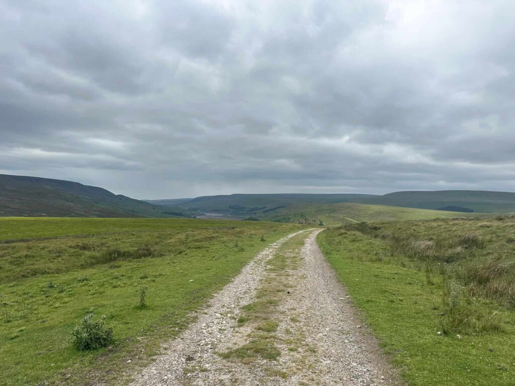 A gravel track, part of the Longdendale Trail