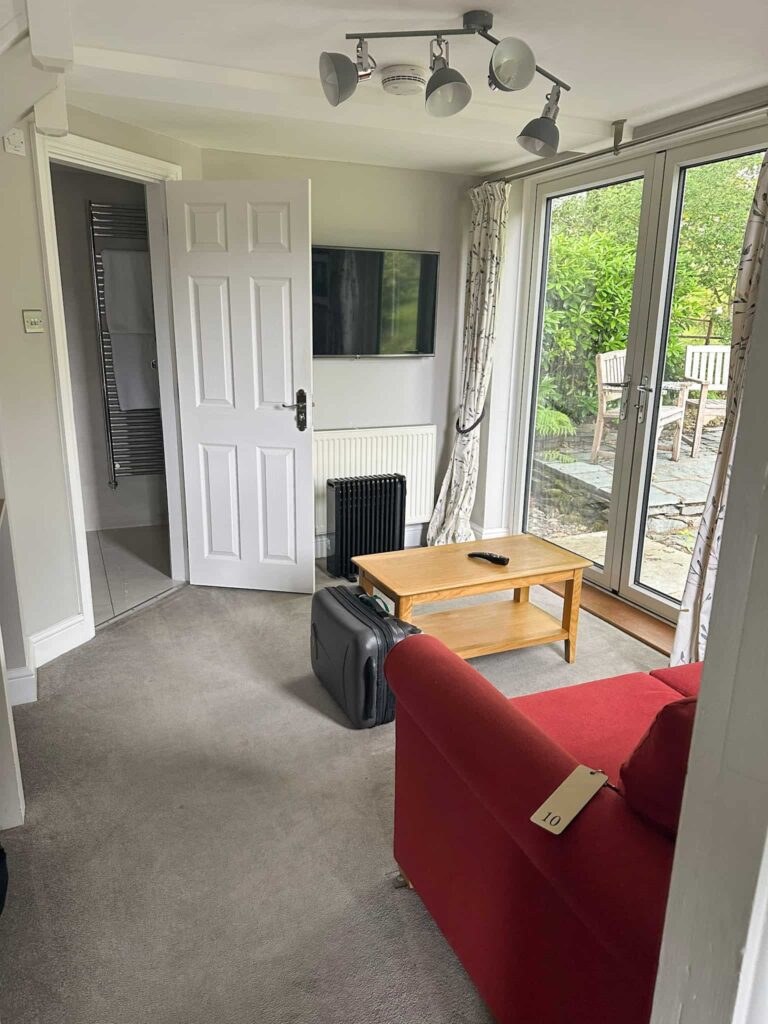 A view of the room at Three Shires Inn
