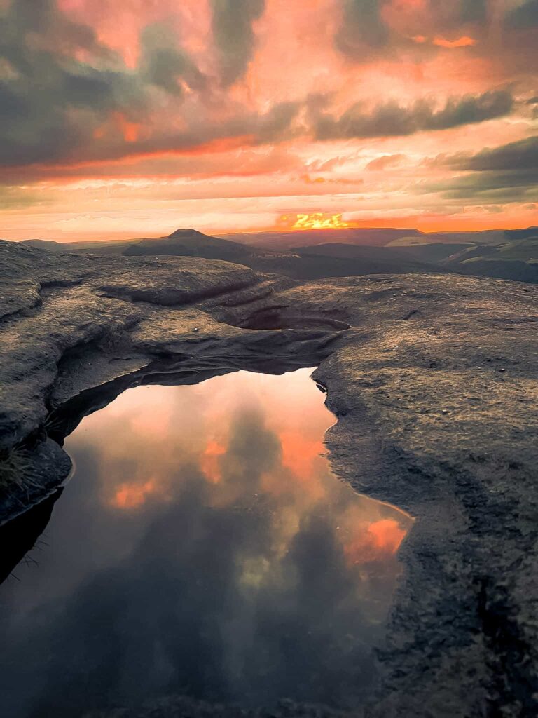Bamford Edge sunset