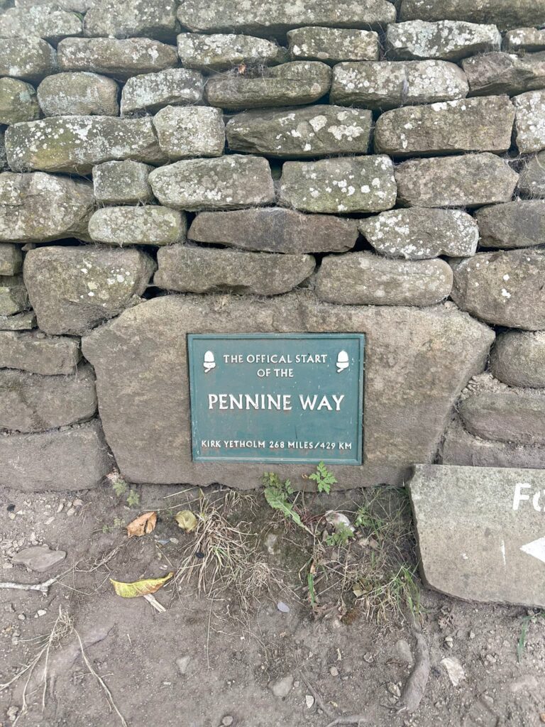 The start of the Pennine Way