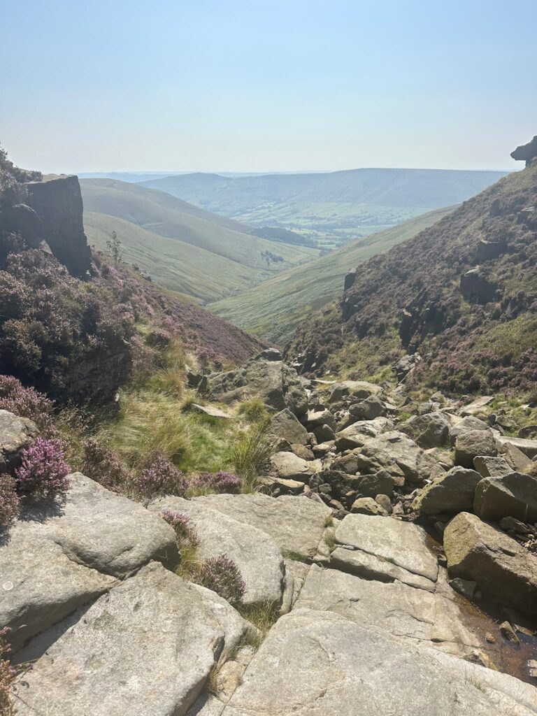 Crowden Clough looking back towards the Great Ridge