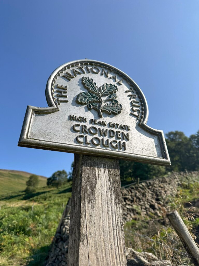 Crowden Clough signpost