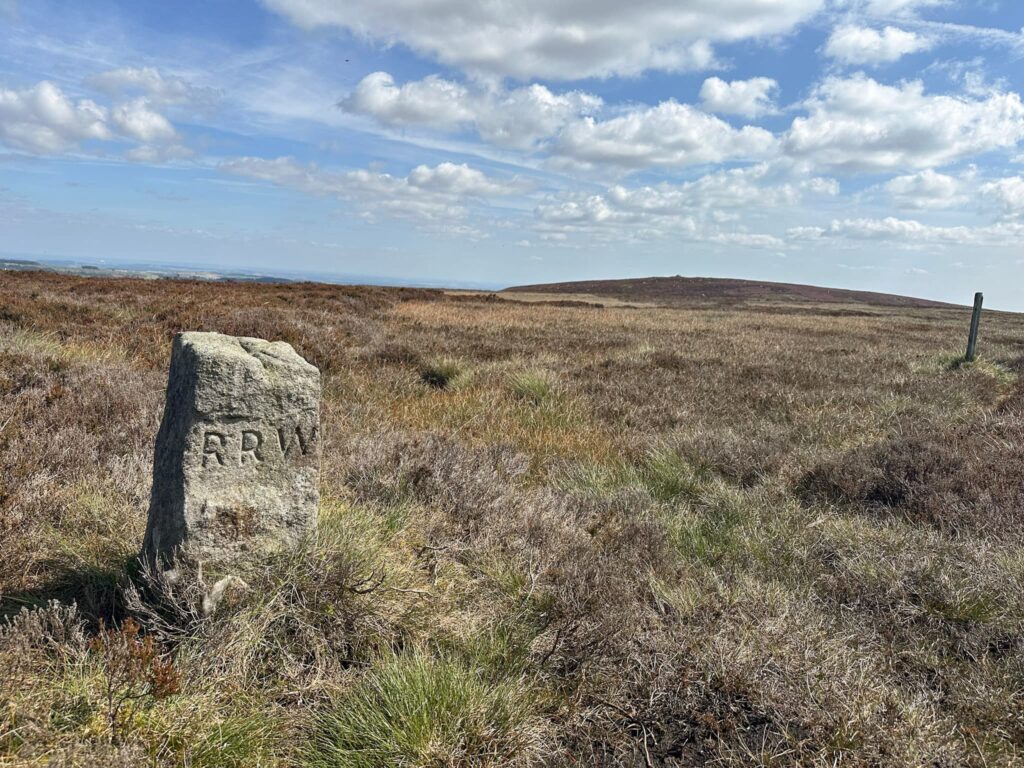 Moorland boundary stone