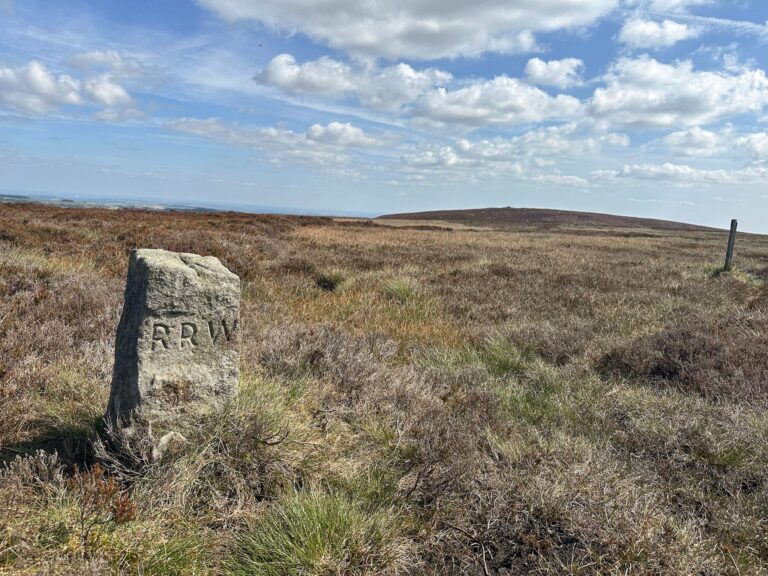 Moorland boundary stone