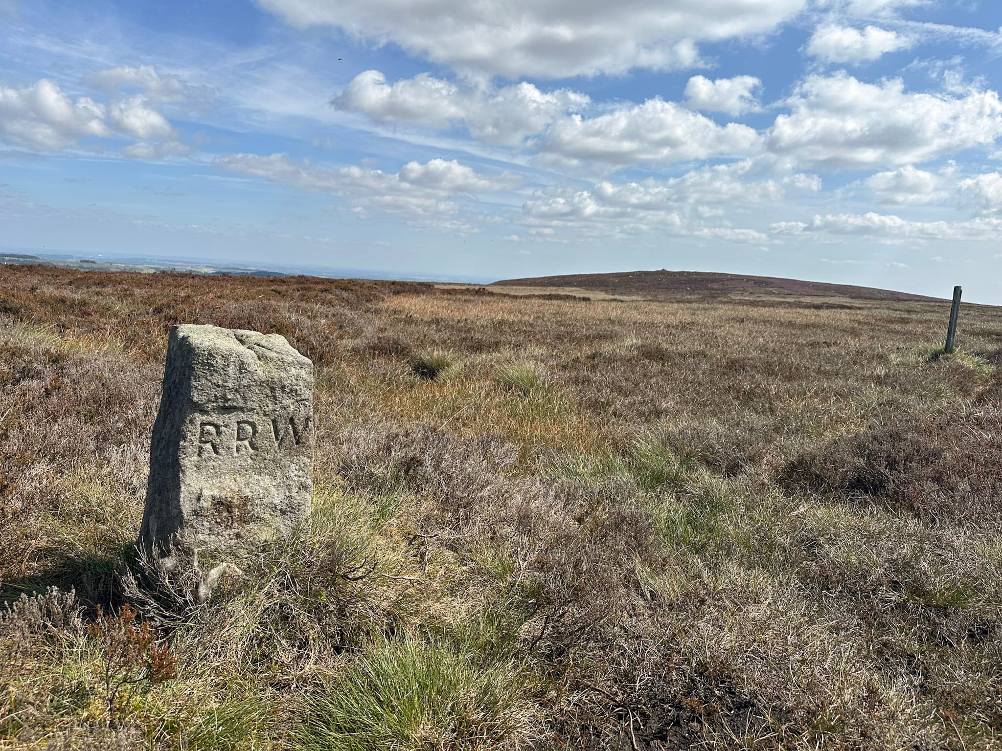 Moorland boundary stone
