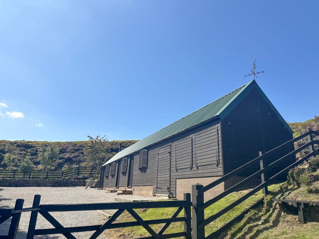A shooting cabin