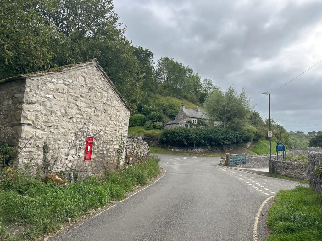 A road junction in Cressbrook