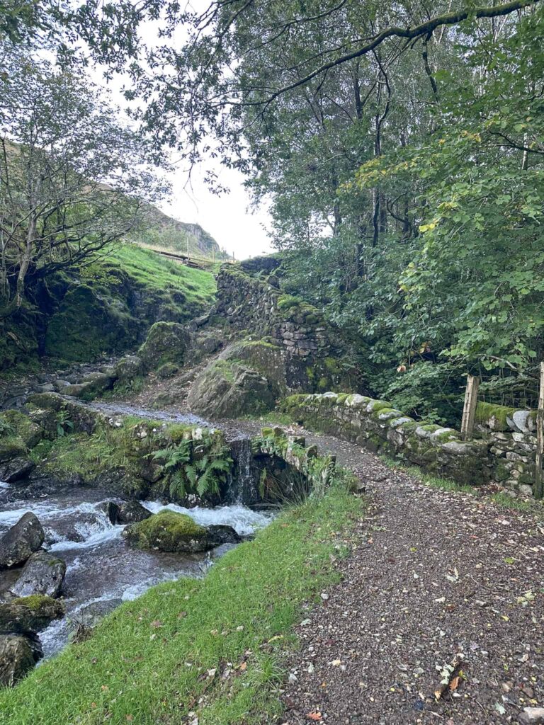 Jubilee Bridge, a small stone bridge over Hardknott Gill