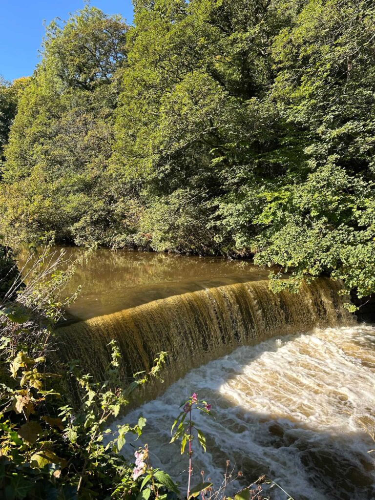 A river weir