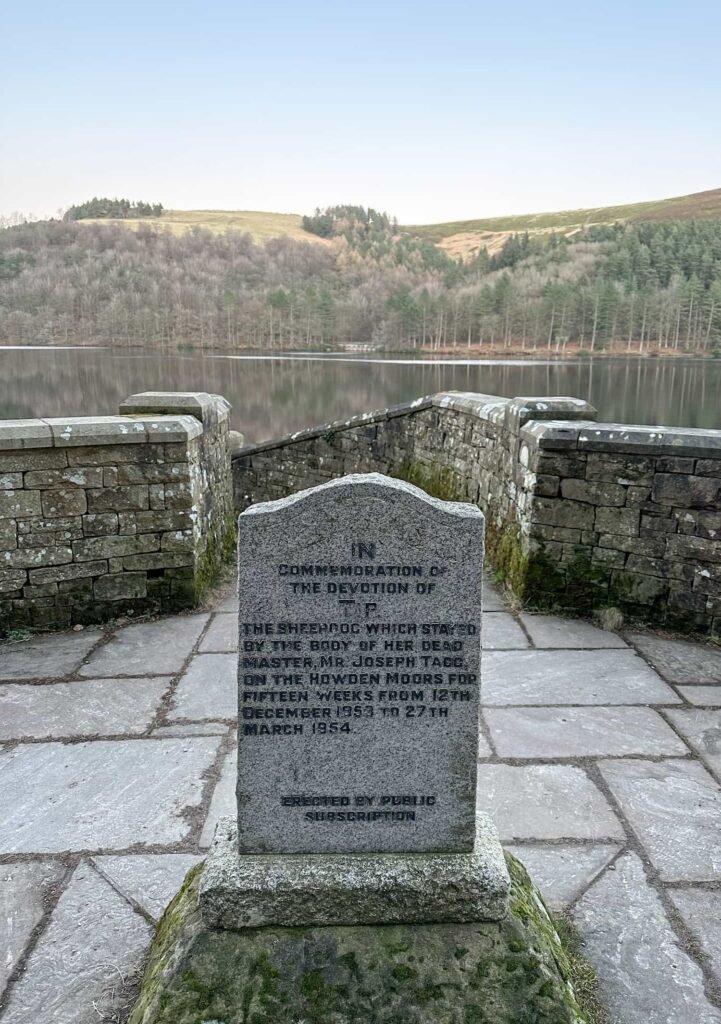The Gravestone Memorial to Tip near Derwent Dam