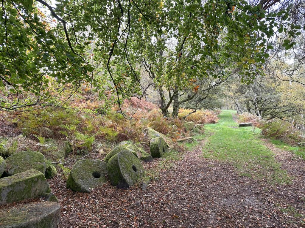 A stack of old millstones