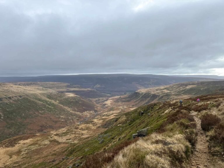 A view down Laddow Rocks towards Crowden