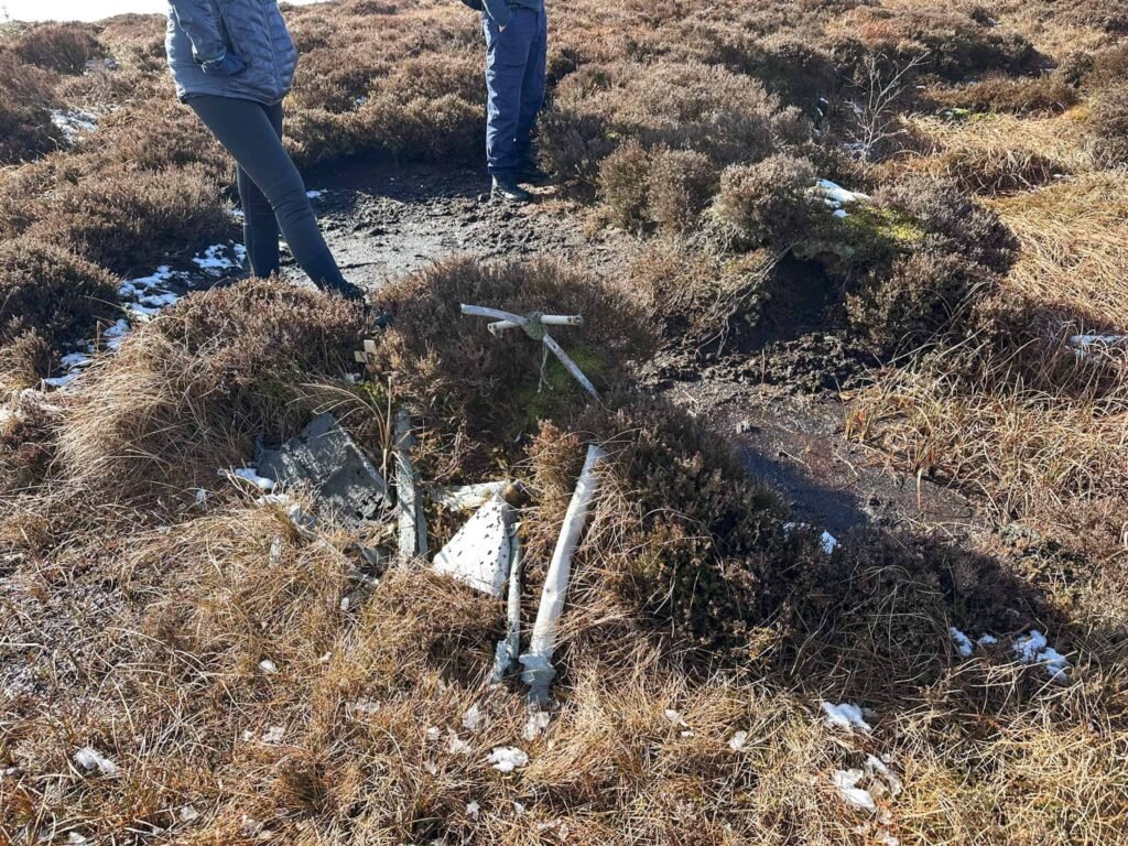 Handley Page Halifax plane wreckage
