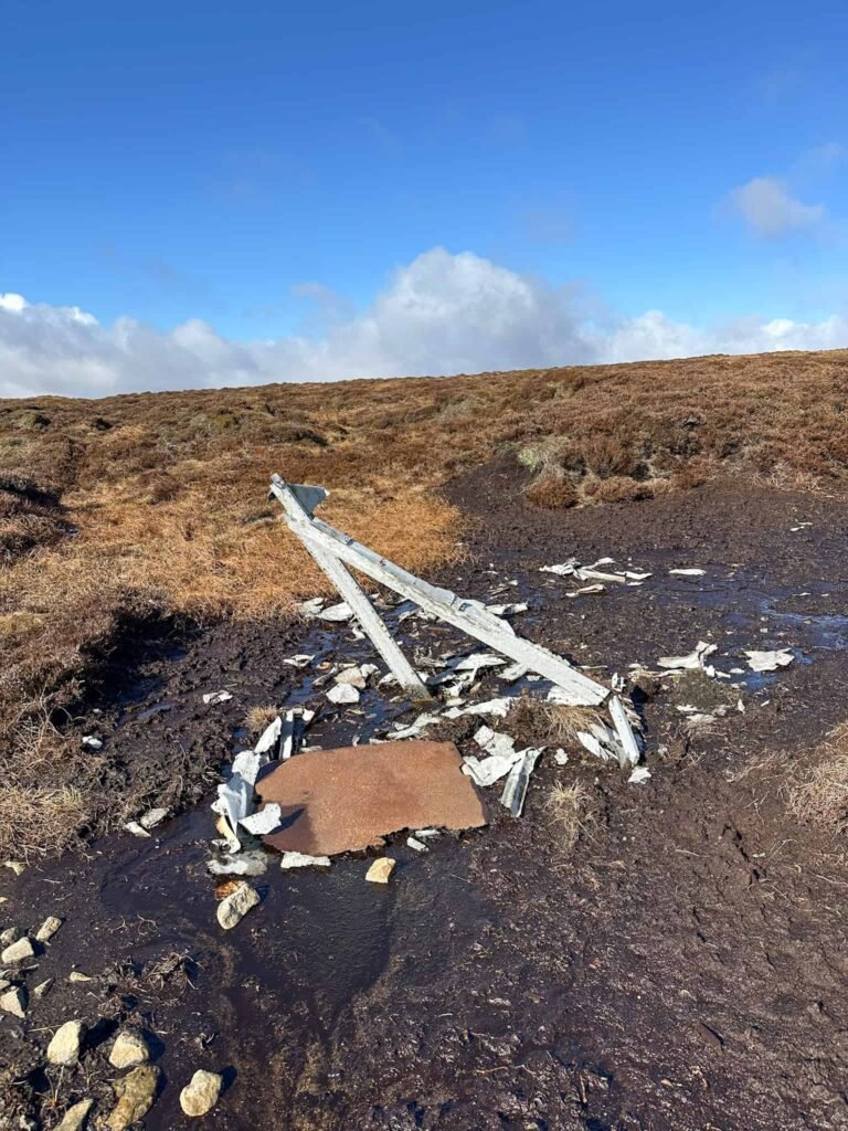 Handley Page Halifax plane wreckage