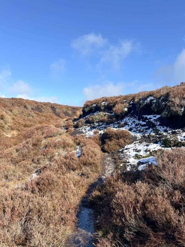 A peat grough on Kinder Scout