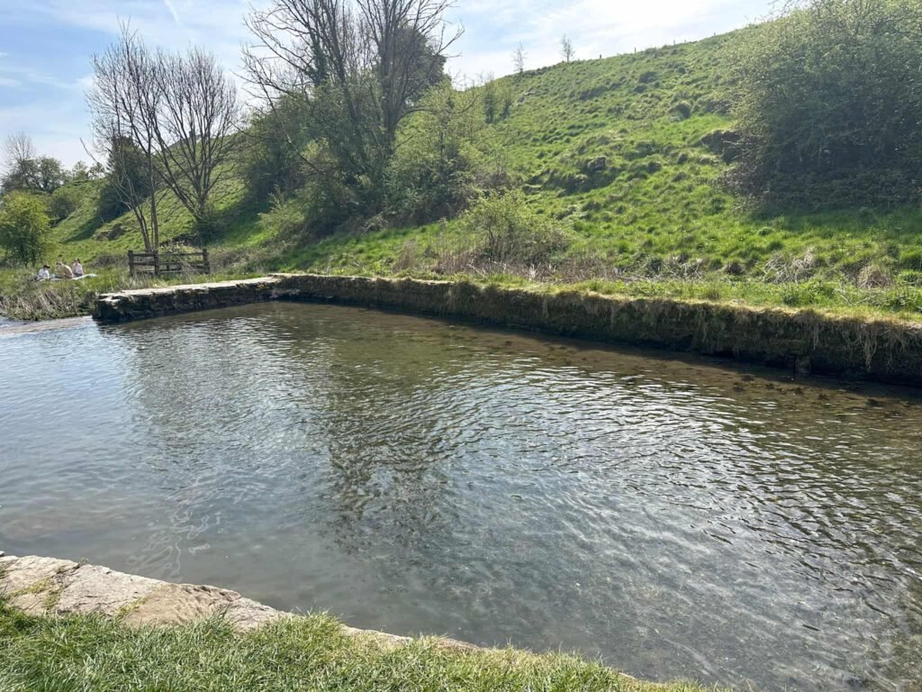 swimming area on the River Bradford in Youlgreave