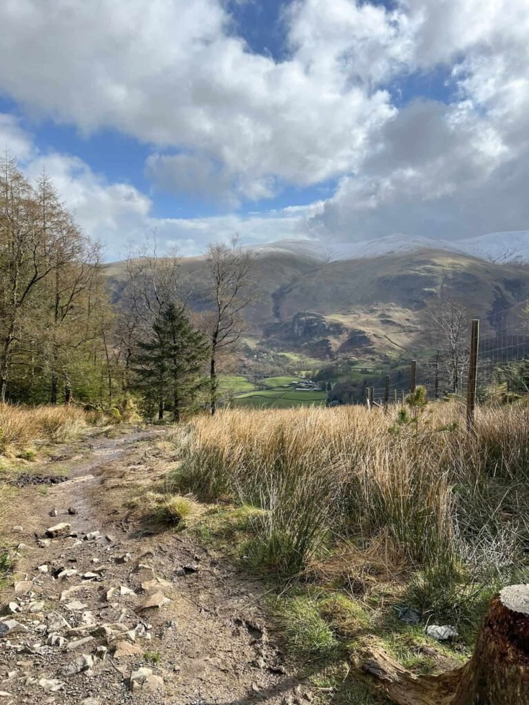 Views over to Helvellyn from Raven Crag