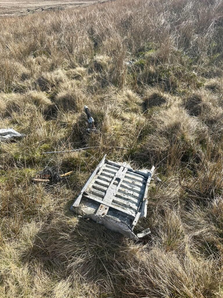 Wreckage of Sabres on Black Ashop Moor