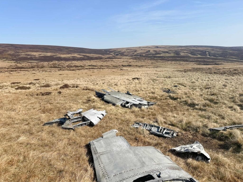 Wreckage of Sabres on Black Ashop Moor
