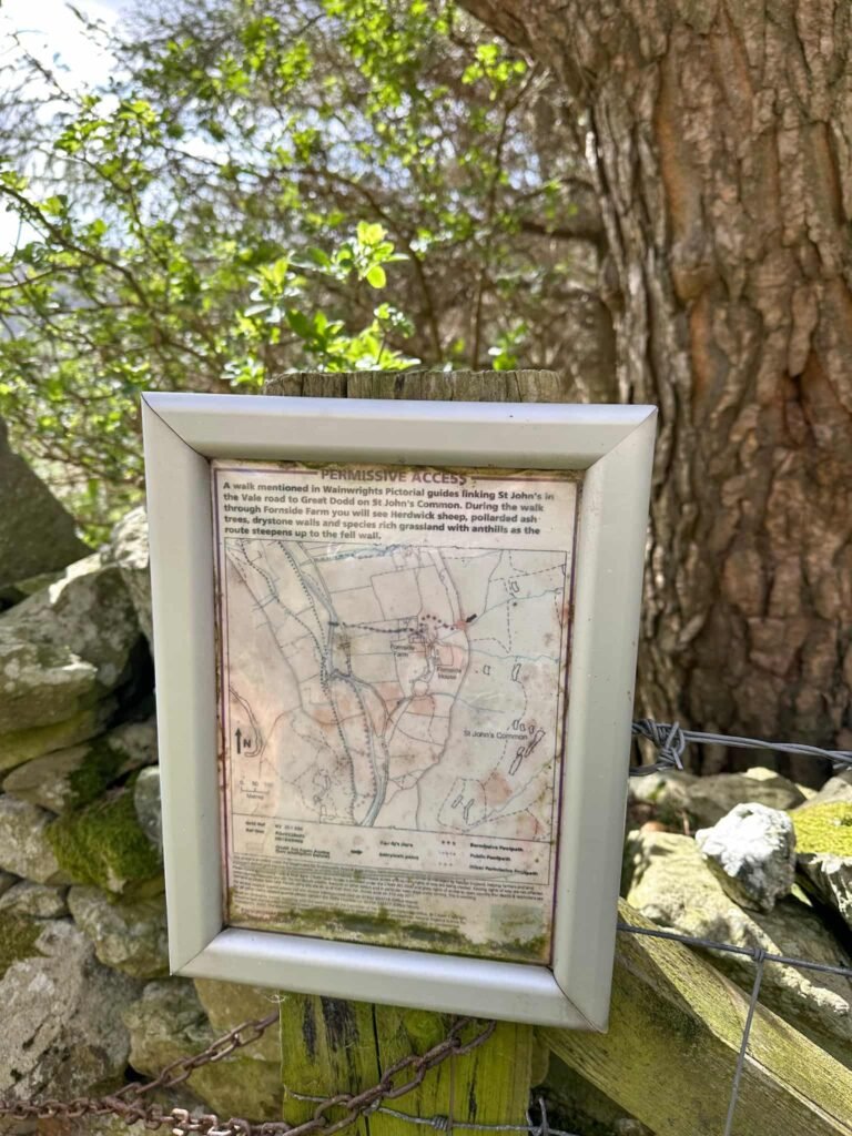 Notice advising of permissive footpath through Fornside Farm