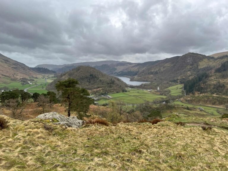 A view of Great How and Thirlmere from Wren Crag
