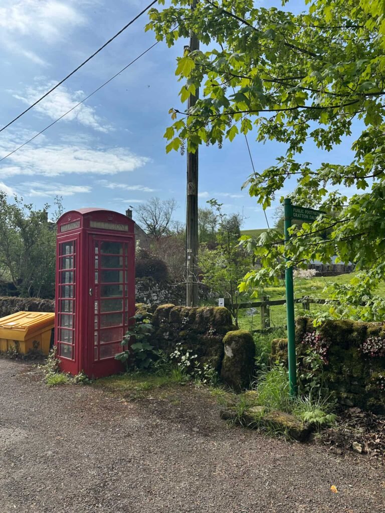 A red telephone box