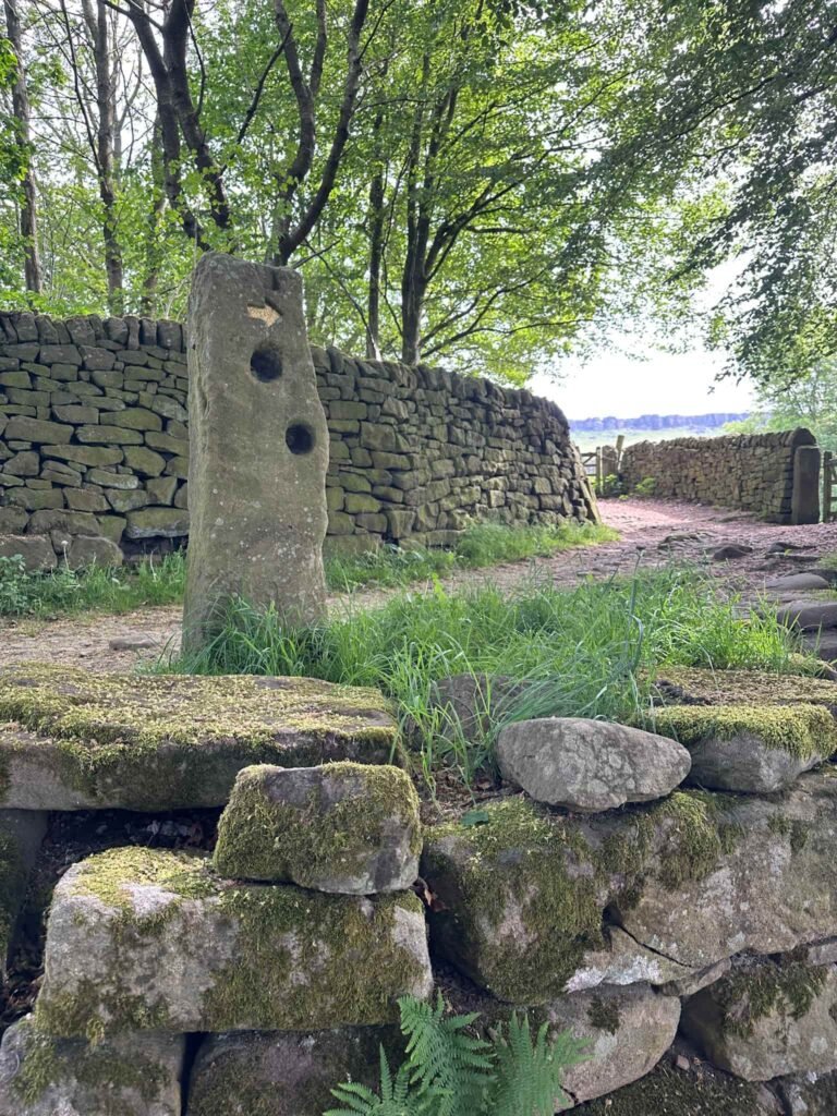 Old gate post near North Lees House