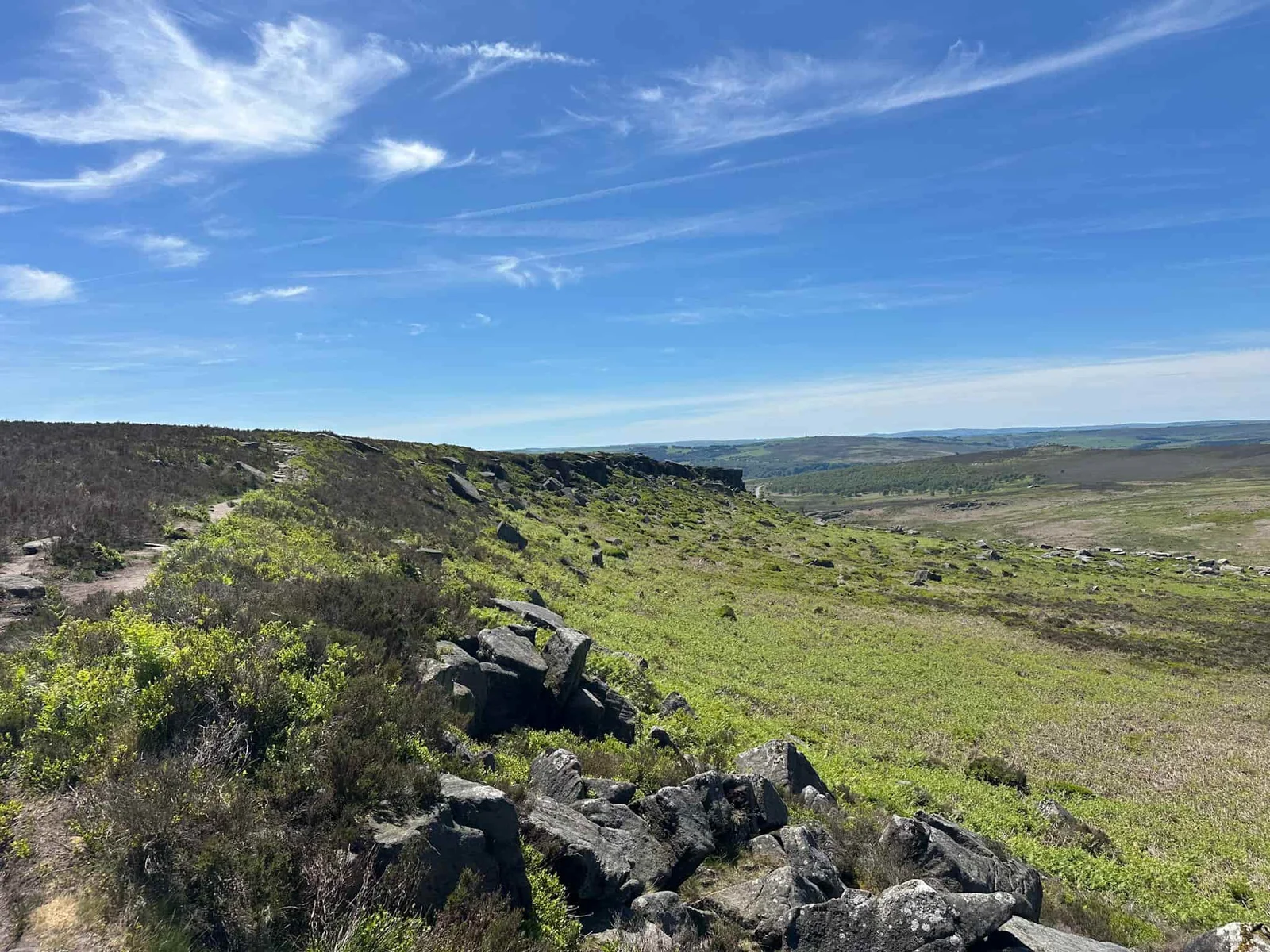 A moorland view at Burbage Edge
