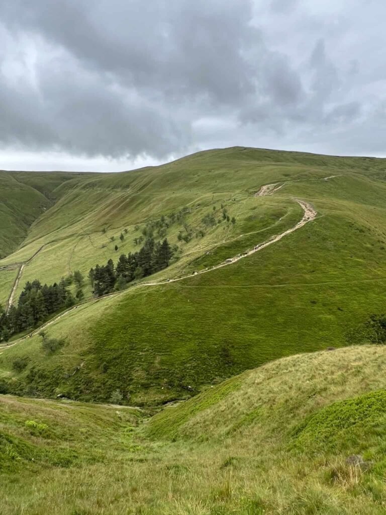A view of Jacob's Ladder heading up Kinder Scouot