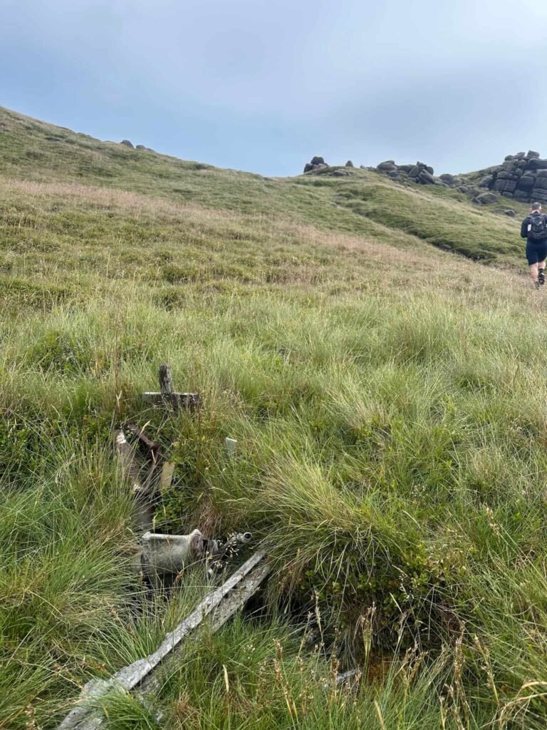 Harvard crash site on Kinder Scout